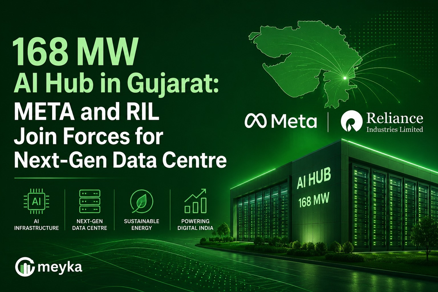 168 MW AI Hub in Gujarat: META and RIL Join Forces for Next-Gen Data Center