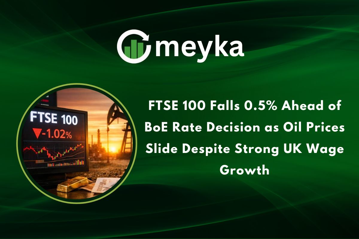 FTSE 100 Falls 0.5% Ahead of BoE Rate Decision as Oil Prices Slide Despite Strong UK Wage Growth