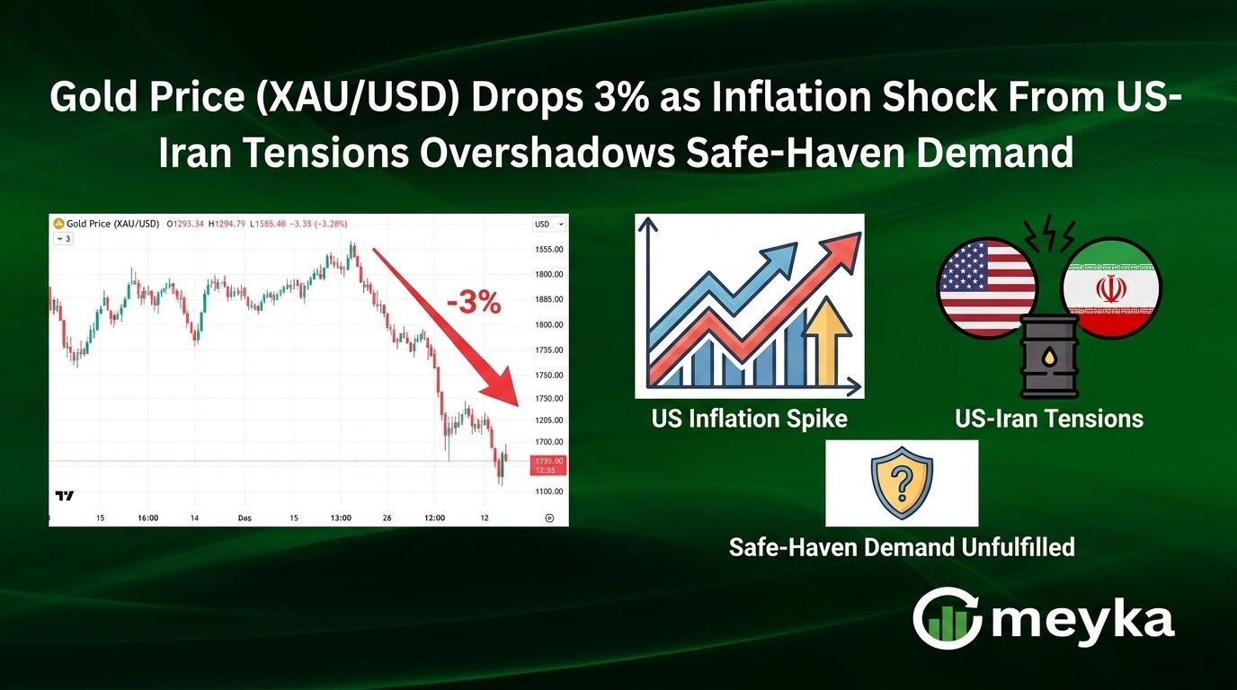 Gold Price (XAU/USD) Drops 3% as Inflation Shock From US-Iran Tensions Overshadows Safe-Haven Demand