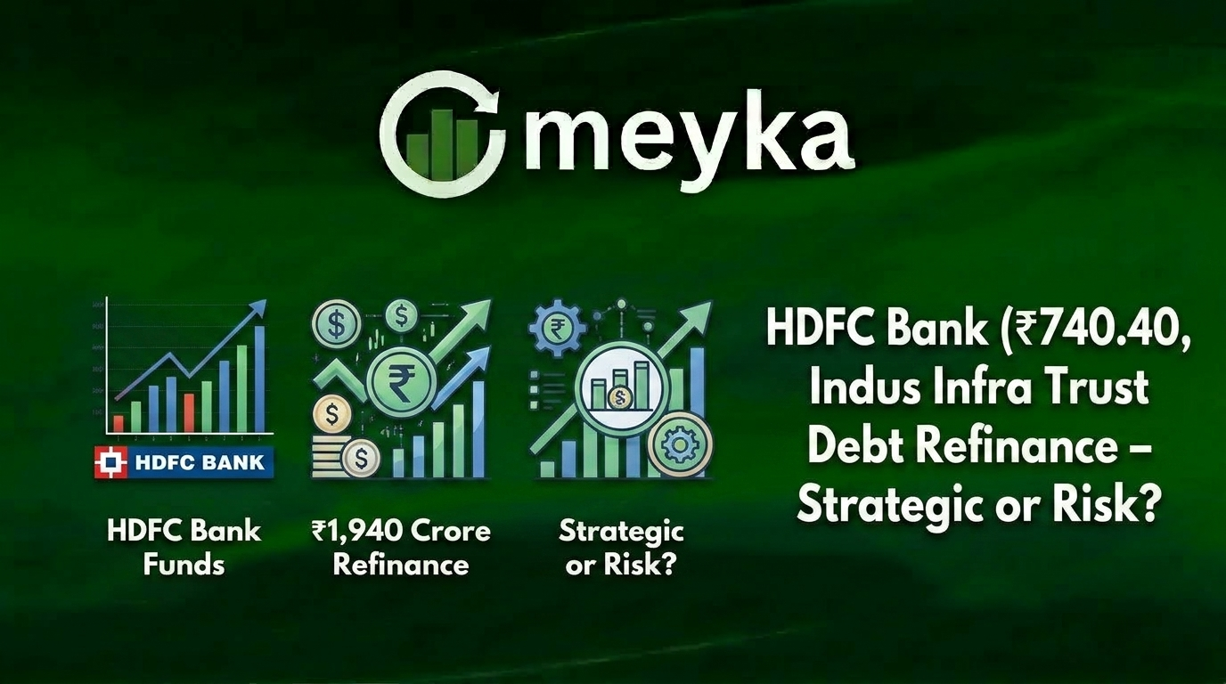 HDFC Bank (₹740.40, −0.89%) Funds ₹1,940 Crore Indus Infra Trust Debt Refinance – Strategic Move or Risk?