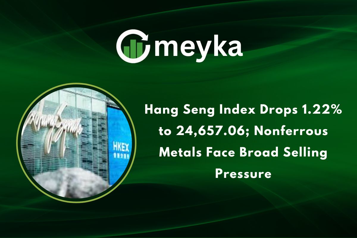 Hang Seng Index Drops 1.22% to 24,657.06; Nonferrous Metals Face Broad Selling Pressure