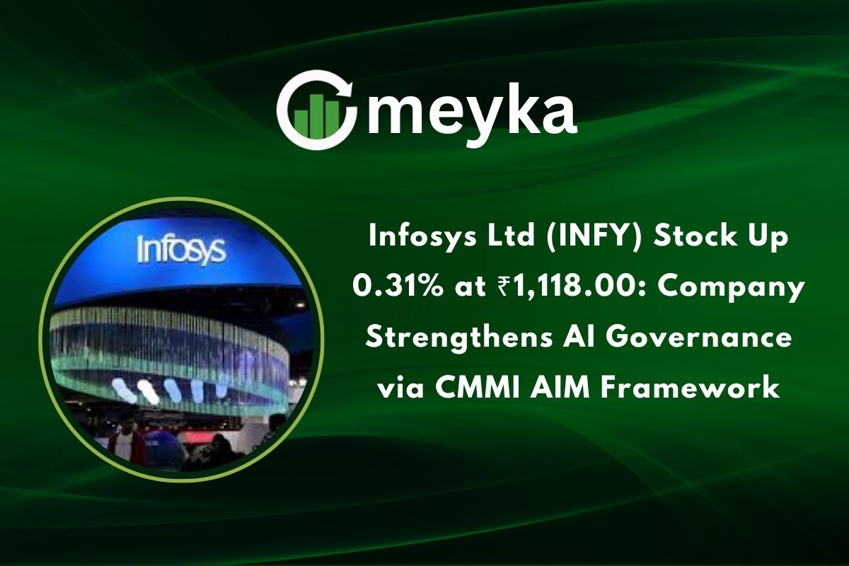 Infosys Ltd (INFY) Stock Up 0.31% at ₹1,118.00: Company Strengthens AI Governance via CMMI AIM Framework