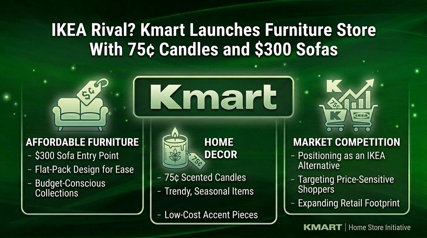 IKEA Rival? Kmart Launches Furniture Store With 75¢ Candles and $300 Sofas