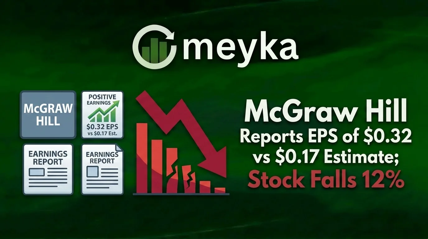 McGraw Hill Reports EPS of $0.32 vs $0.17 Estimate, Stock Falls 12%