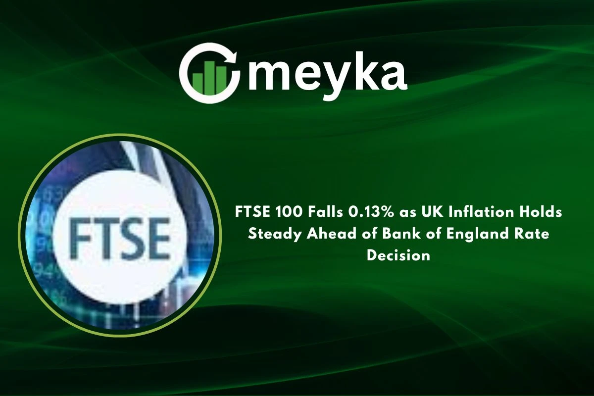 FTSE 100 Falls 0.13% as UK Inflation Holds Steady Ahead of Bank of England Rate Decision