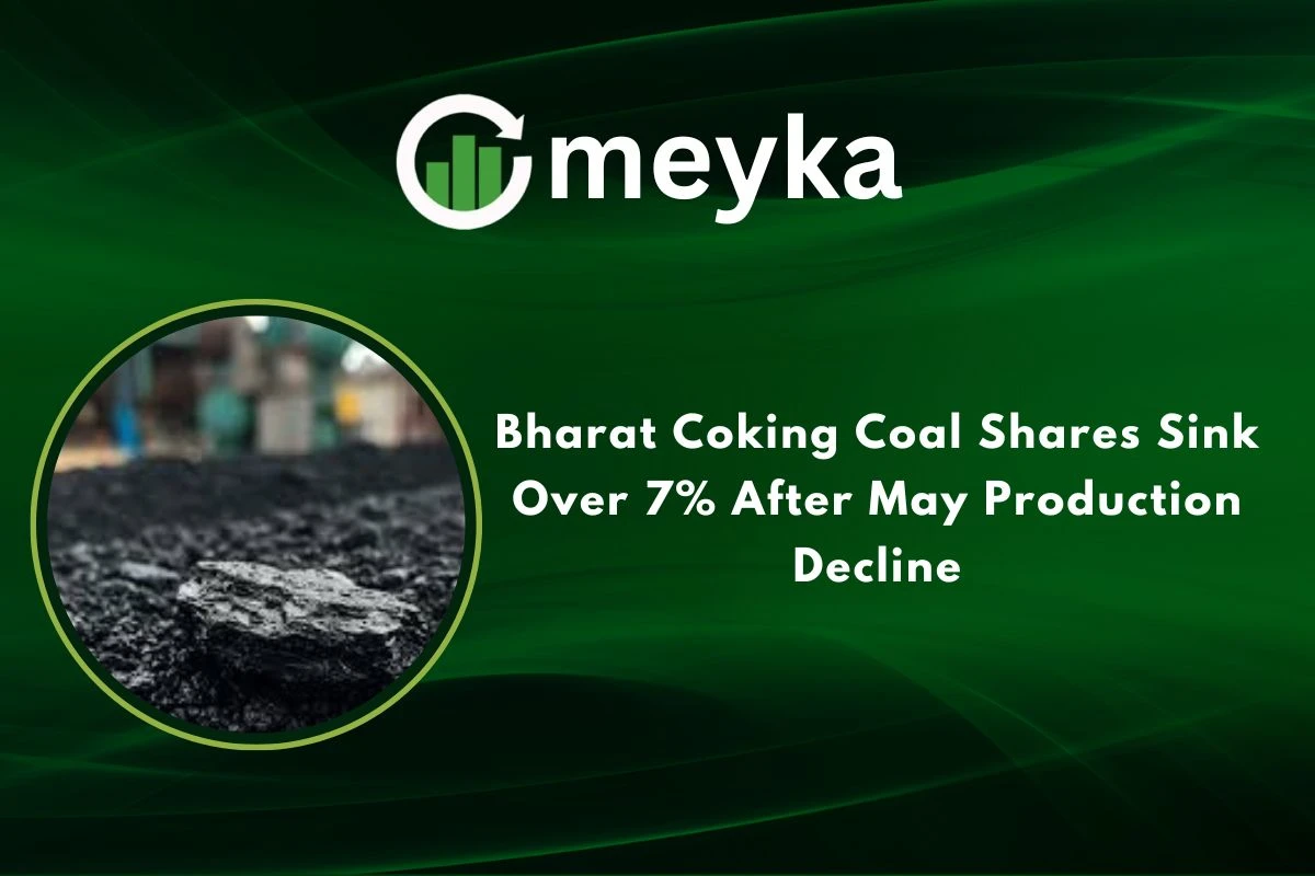 Bharat Coking Coal Shares Sink Over 7% After May Production Decline 