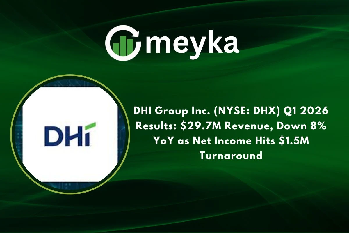 DHI Group Inc. (NYSE: DHX) Q1 2026 Results: $29.7M Revenue, Down 8% YoY as Net Income Hits $1.5M Turnaround 