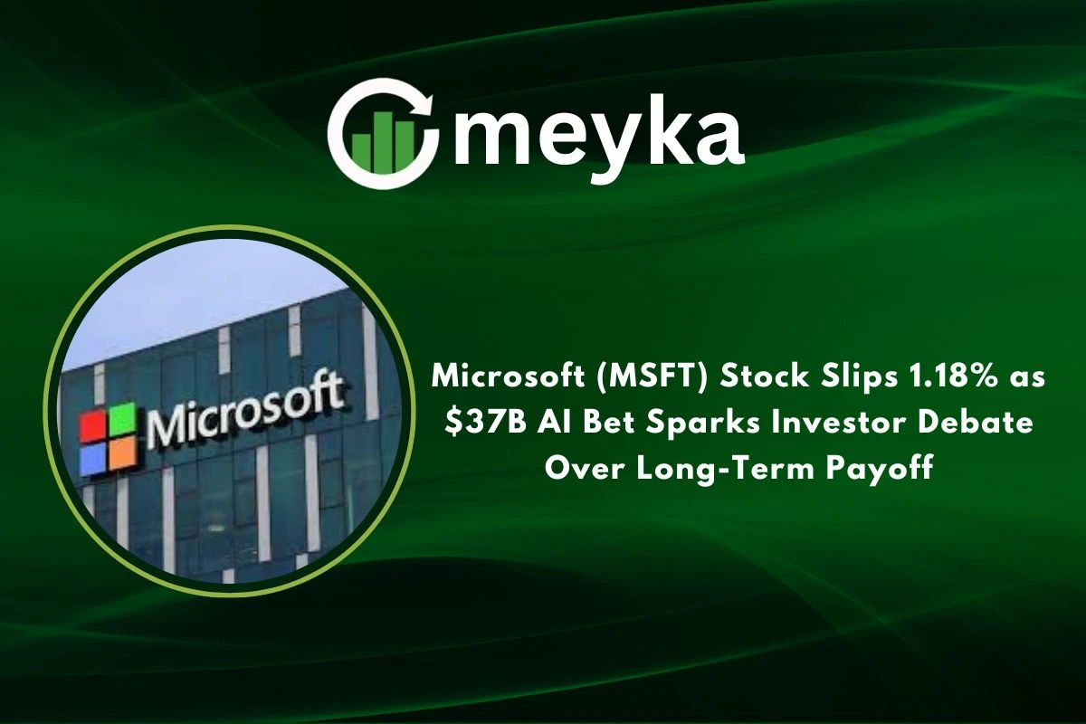 Microsoft (MSFT) Stock Slips 1.18% as $37B AI Bet Sparks Investor Debate Over Long-Term Payoff