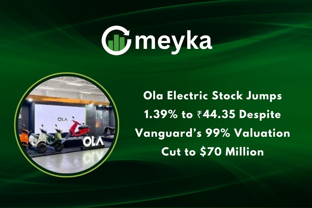 Ola Electric Stock Jumps 1.39% to ₹44.35 Despite Vanguard’s 99% Valuation Cut to $70 Million