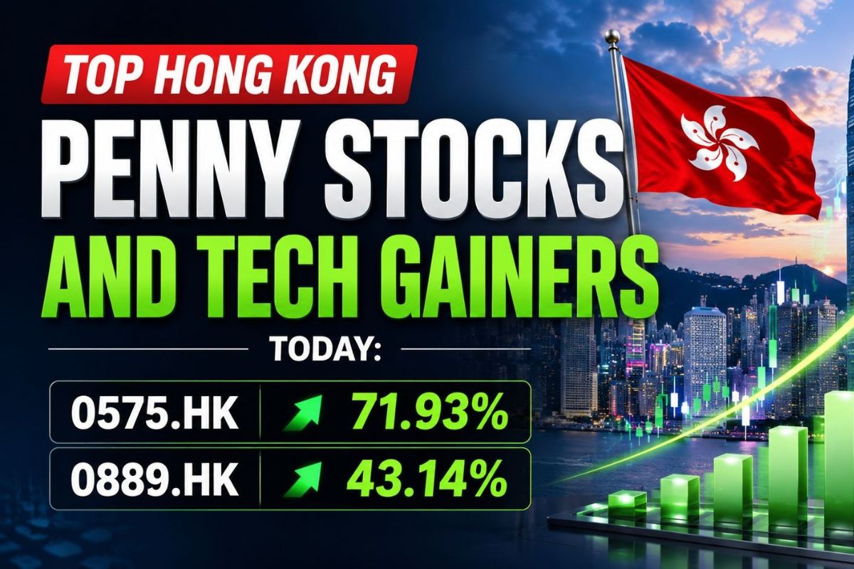 Top Hong Kong Penny Stocks and Tech Gainers Today: 0575.HK Up 71.93%, 0889.HK Climbs 43.14%