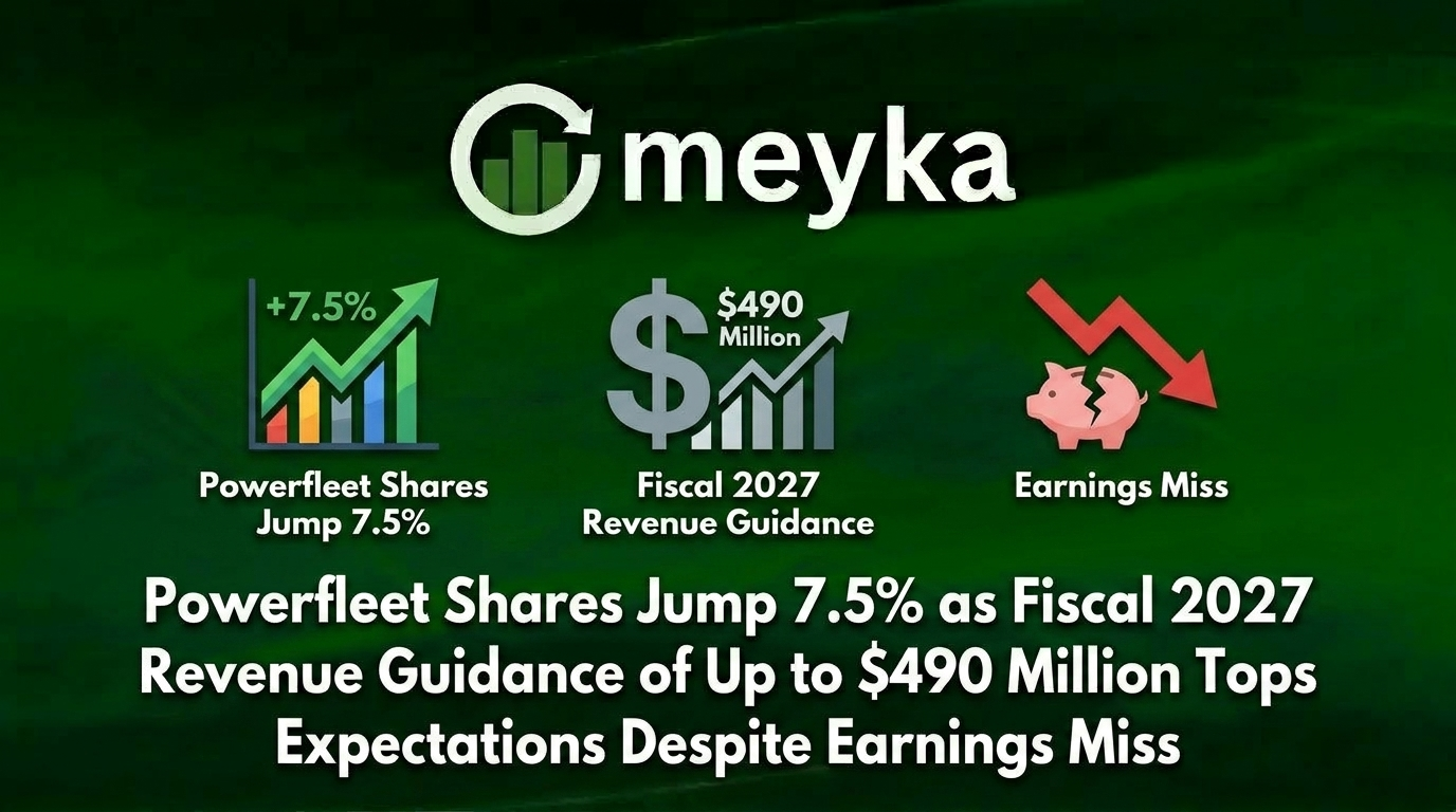 Powerfleet Shares Jump 7.5% as Fiscal 2027 Revenue Guidance of Up to $490 Million Tops Expectations Despite Earnings Miss