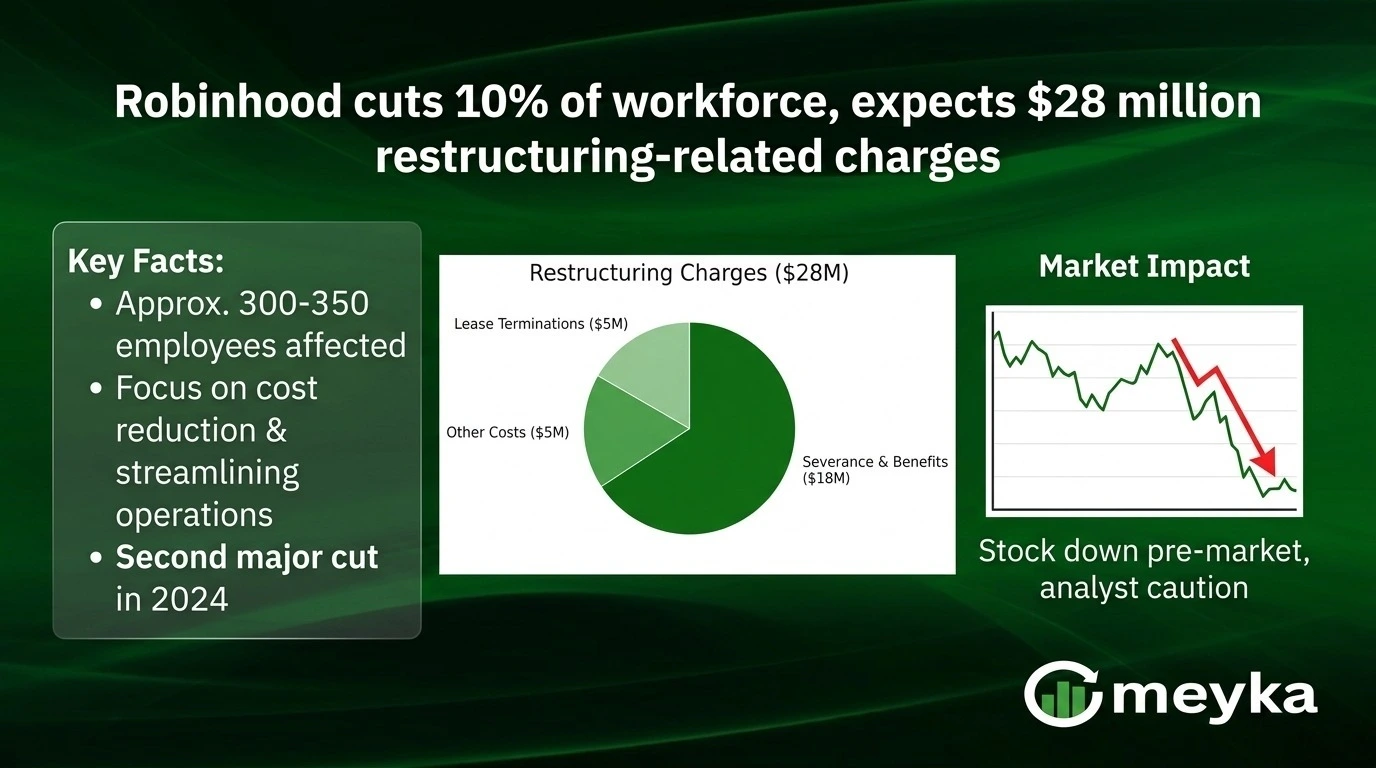 Robinhood Cuts 10% of Workforce, Expects $28 Million Restructuring-Related Charges