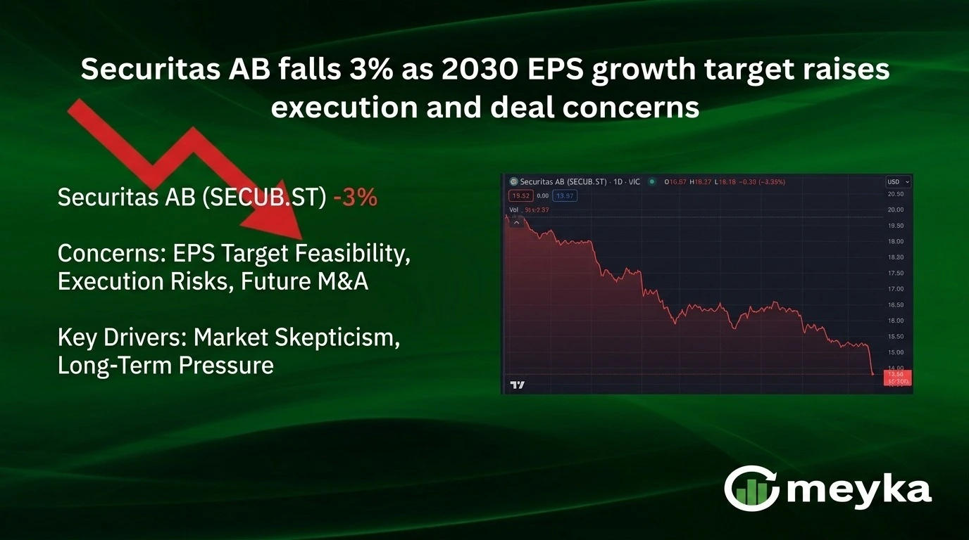 Securitas AB falls 3% as 2030 EPS growth target raises execution and deal concerns 