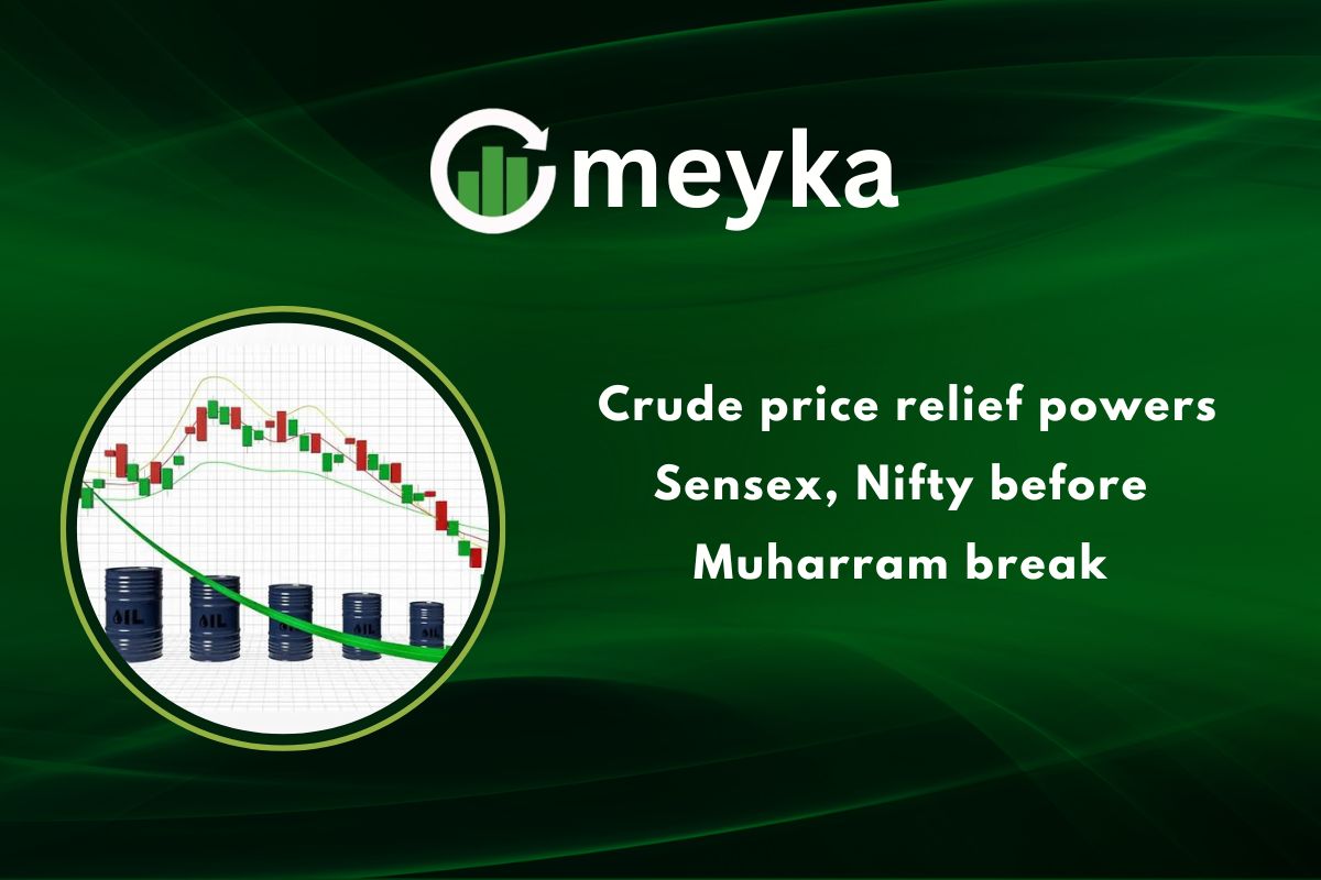 Crude price relief powers Sensex, Nifty before Muharram break