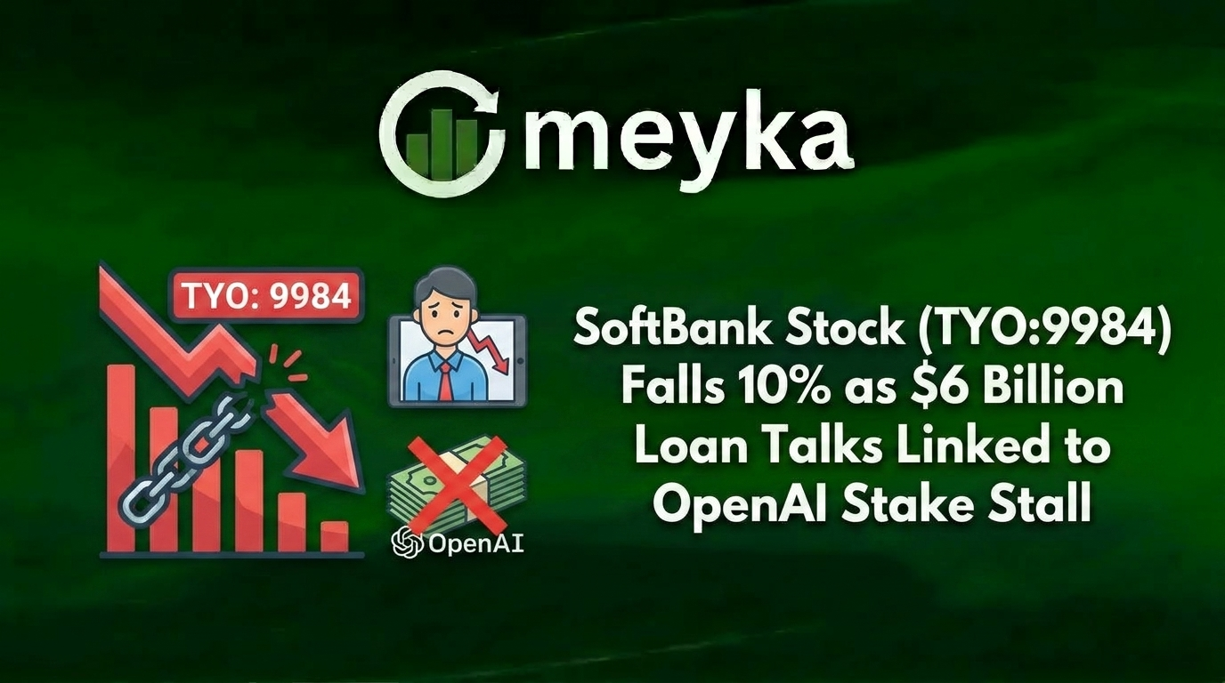 SoftBank Stock (TYO:9984) Falls 10% as $6 Billion Loan Talks Linked to OpenAI Stake Stall