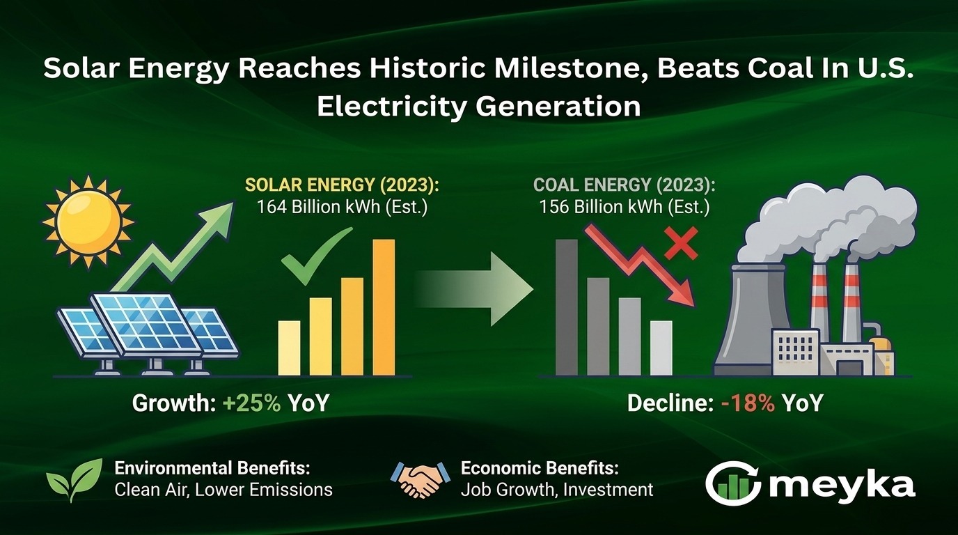Solar Energy Reaches Historic Milestone, Beats Coal in U.S. Electricity Generation