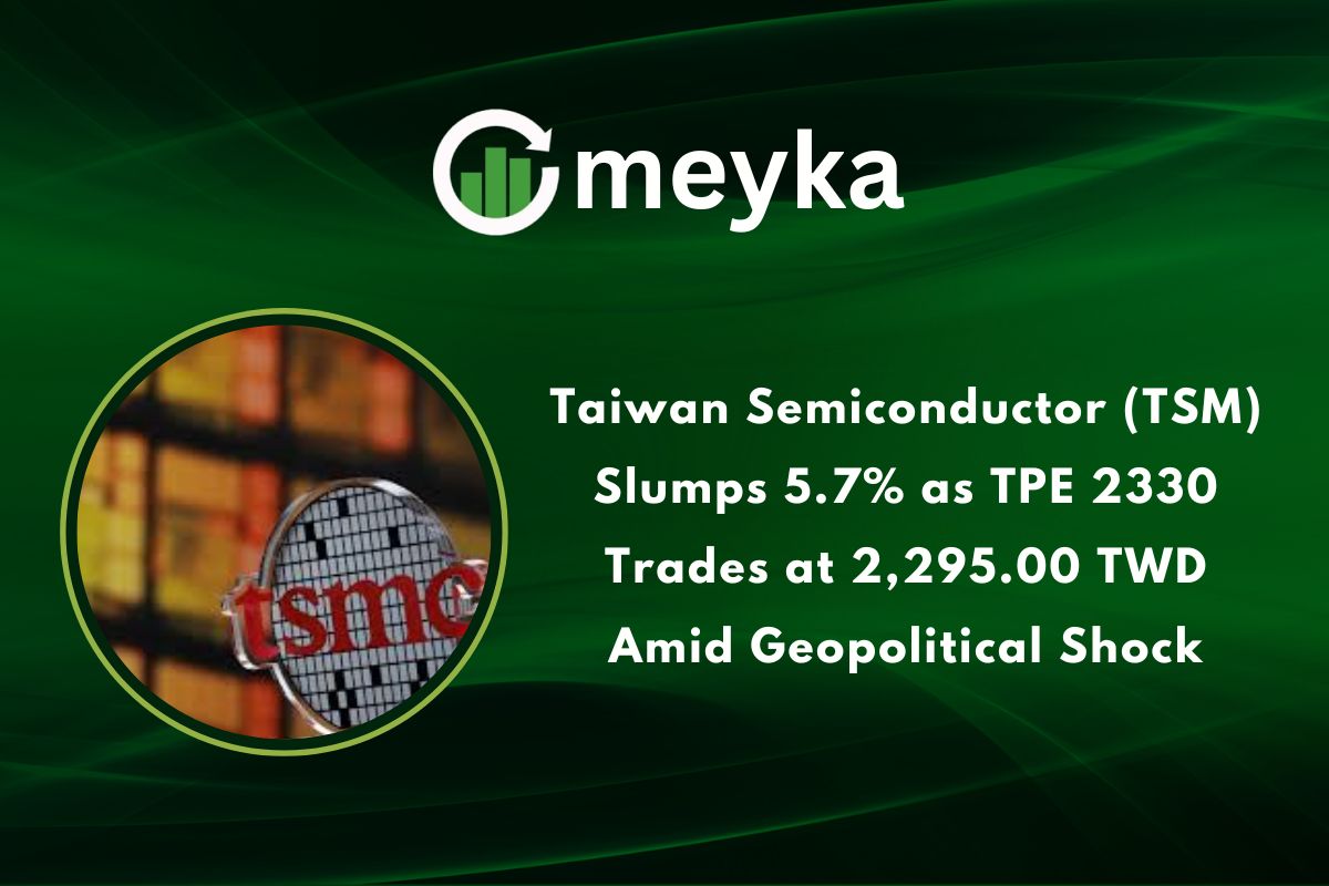 Taiwan Semiconductor (TSM) Slumps 5.7% as TPE 2330 Trades at 2,295.00 TWD Amid Geopolitical Shock