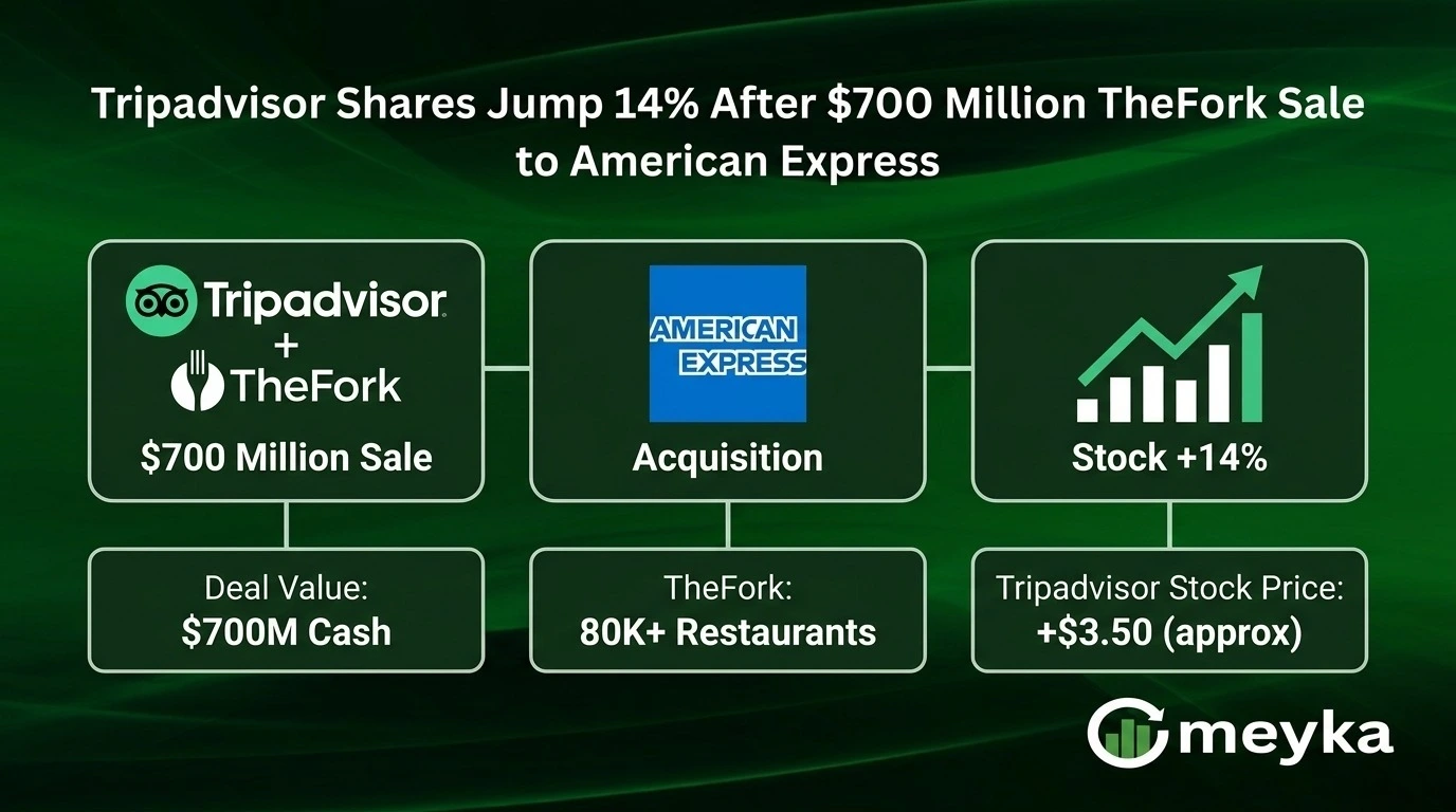 Tripadvisor Shares Jump 14% After $700 Million TheFork Sale to American Express 