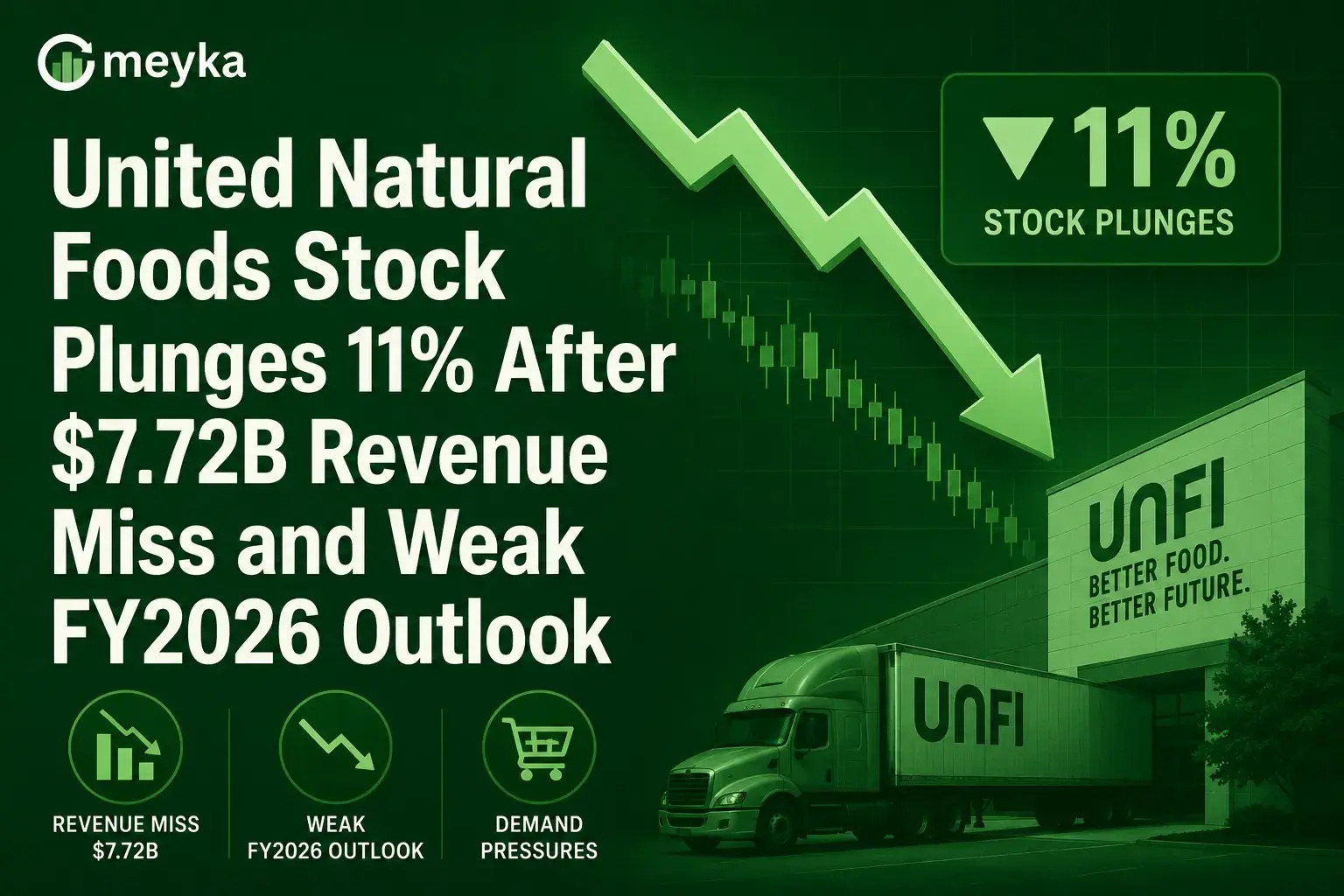 United Natural Foods Stock Plunges 11% After $7.72B Revenue Miss and Weak FY2026 Outlook