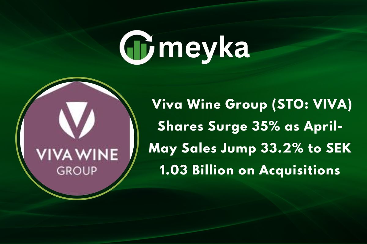 Viva Wine Group (STO: VIVA) Shares Surge 35% as April May Sales Jump 33.2% to SEK 1.03 Billion on Acquisitions