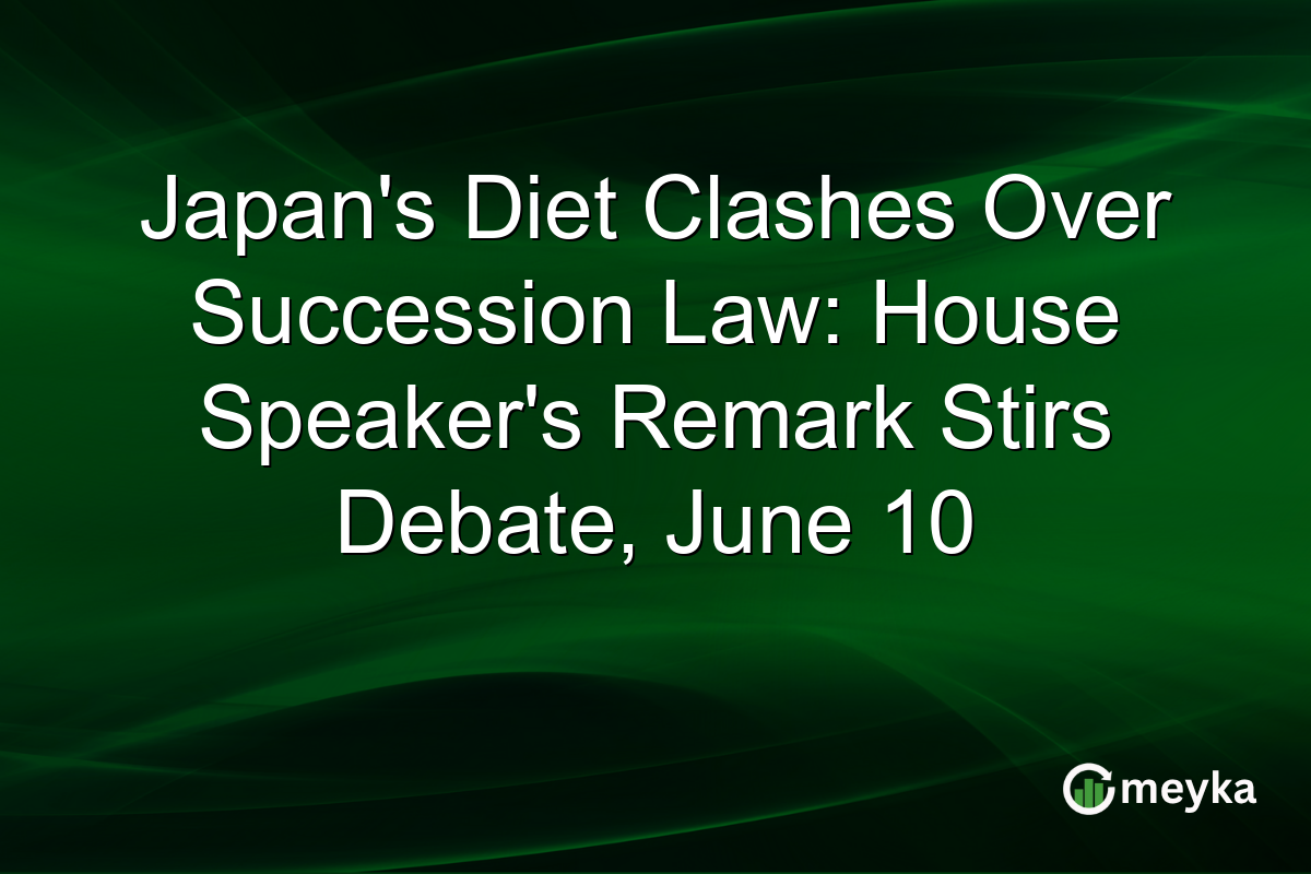 Japan’s Diet Clashes Over Succession Law: House Speaker’s Remark Stirs Debate, June 10