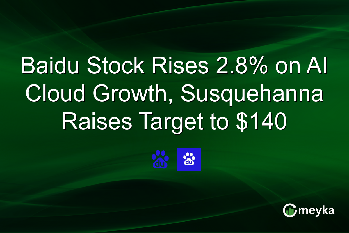 Baidu Stock Rises 2.8% on AI Cloud Growth, Susquehanna Raises Target to $140