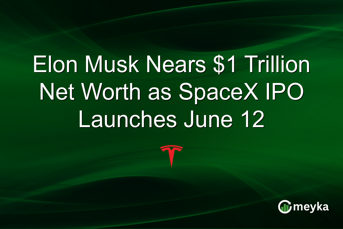 Elon Musk Nears $1 Trillion Net Worth as SpaceX IPO Launches June 12