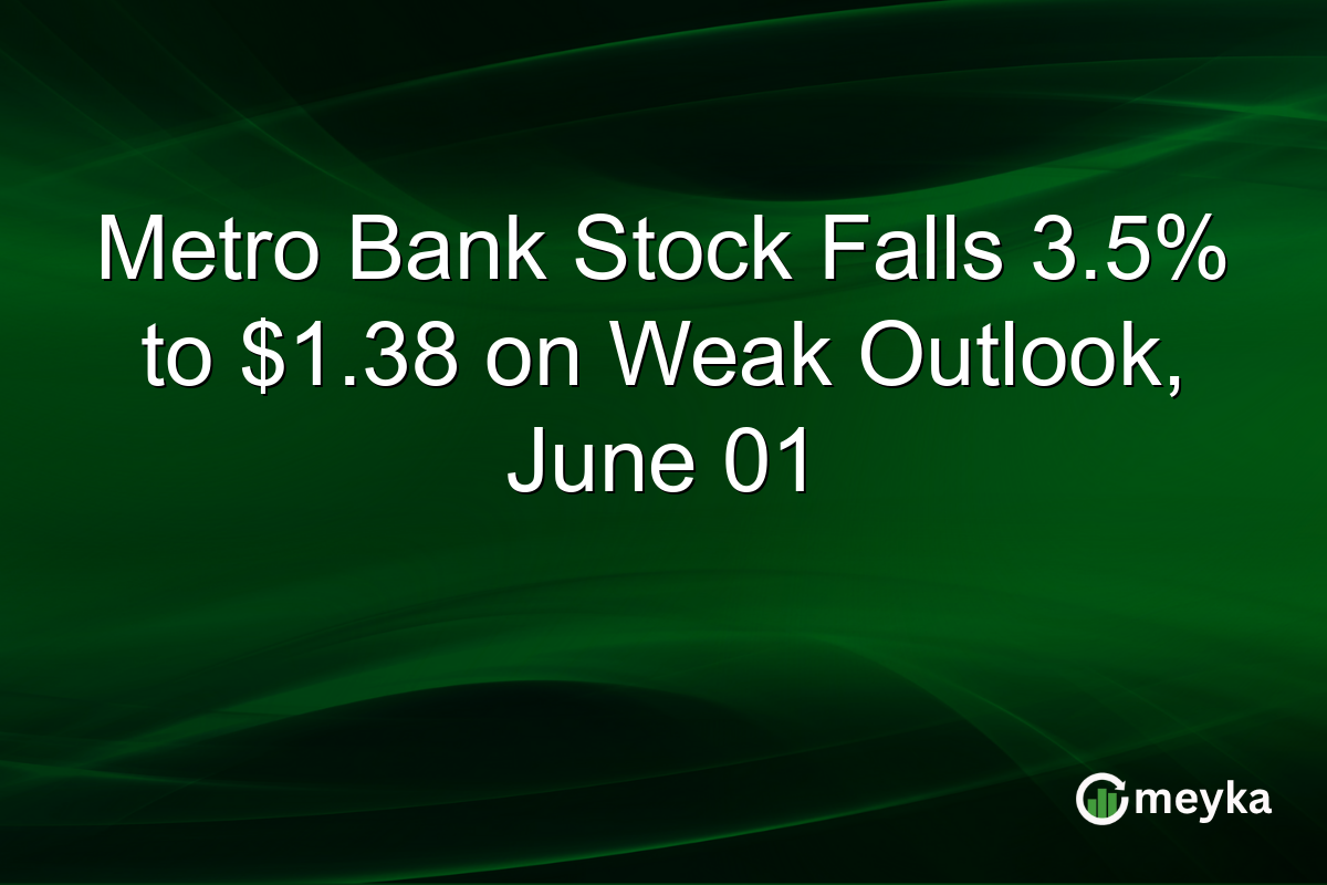Metro Bank Stock Falls 3.5% to $1.38 on Weak Outlook, June 01