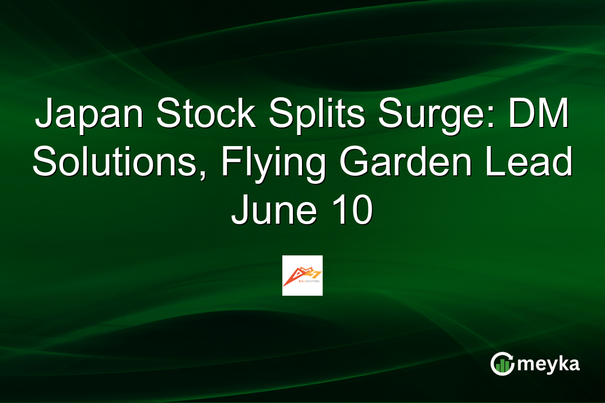 Japan Stock Splits Surge: DM Solutions, Flying Garden Lead June 10