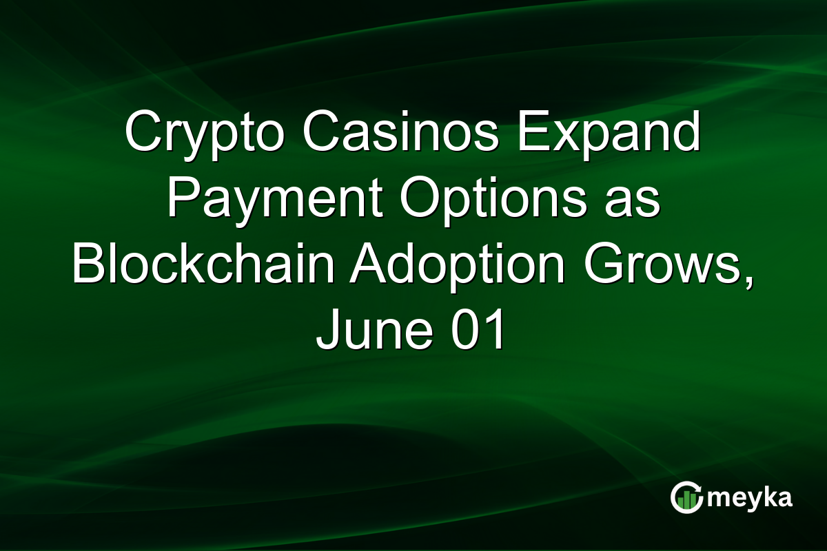 Crypto Casinos Expand Payment Options as Blockchain Adoption Grows, June 01