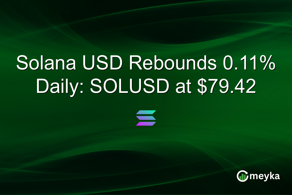 Solana USD Rebounds 0.11% Daily: SOLUSD at $79.42