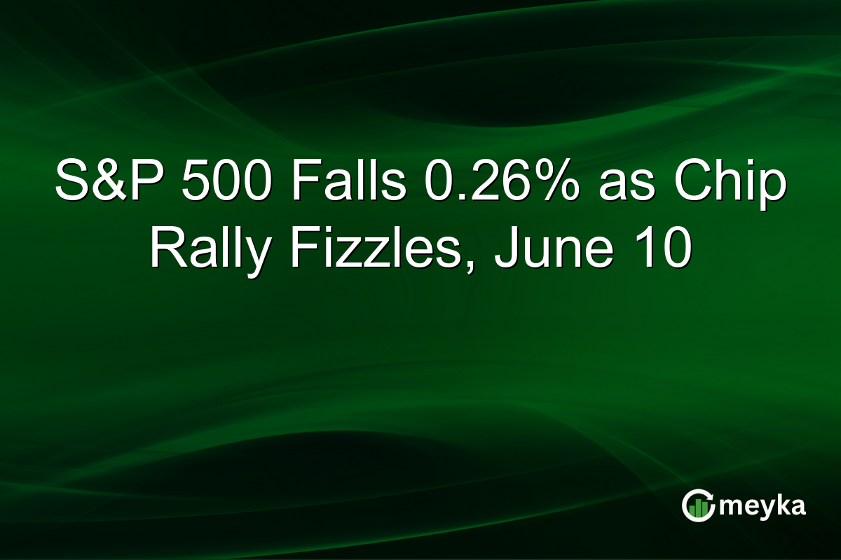 S&P 500 Falls 0.26% as Chip Rally Fizzles, June 10