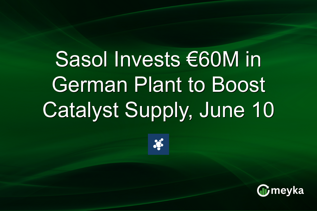 Sasol Invests €60M in German Plant to Boost Catalyst Supply, June 10