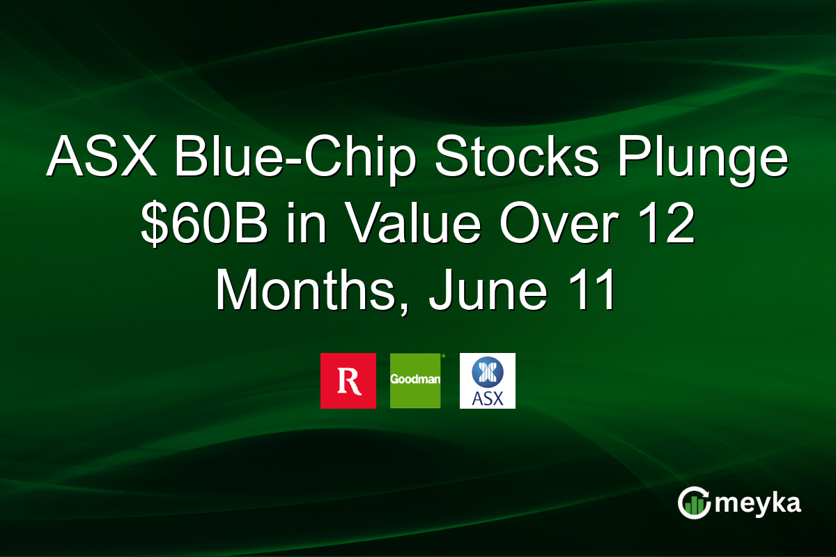 ASX Blue-Chip Stocks Plunge $60B in Value Over 12 Months, June 11
