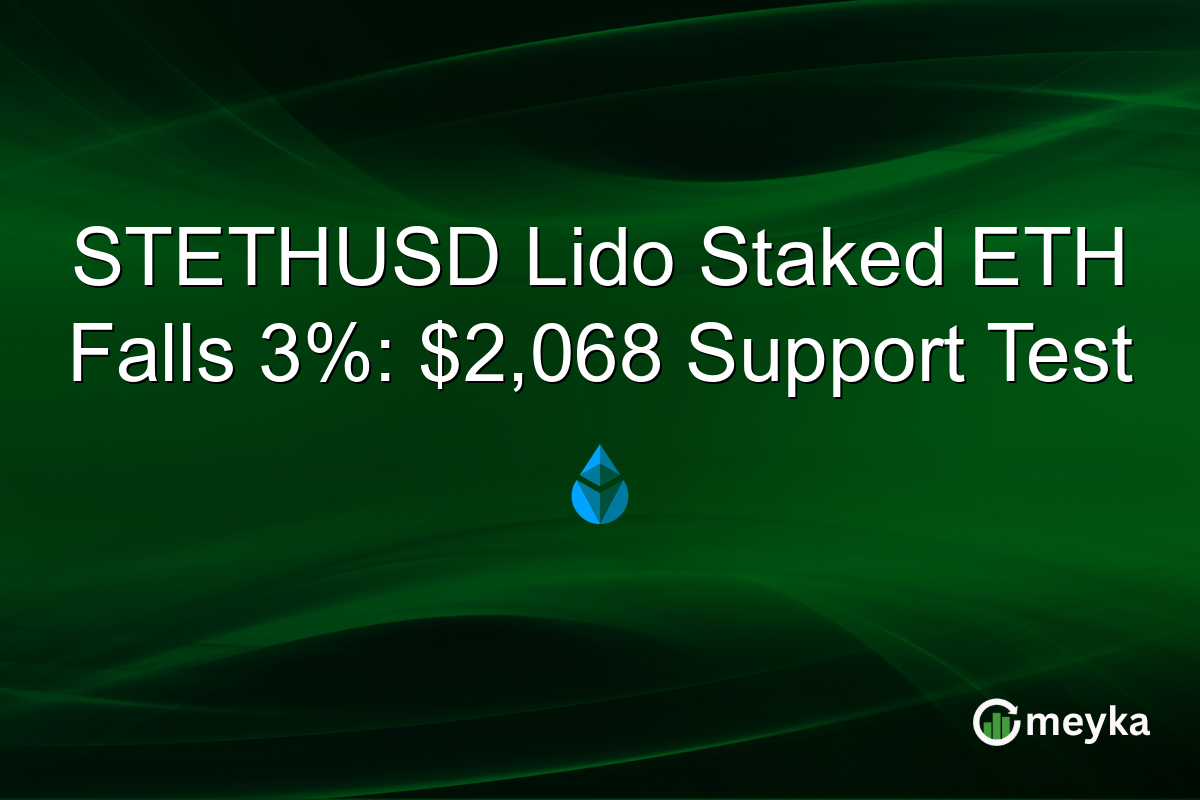 STETHUSD Lido Staked ETH Falls 3%: $2,068 Support Test