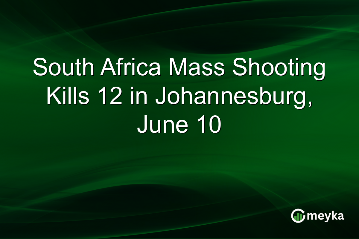 South Africa Mass Shooting Kills 12 in Johannesburg, June 10