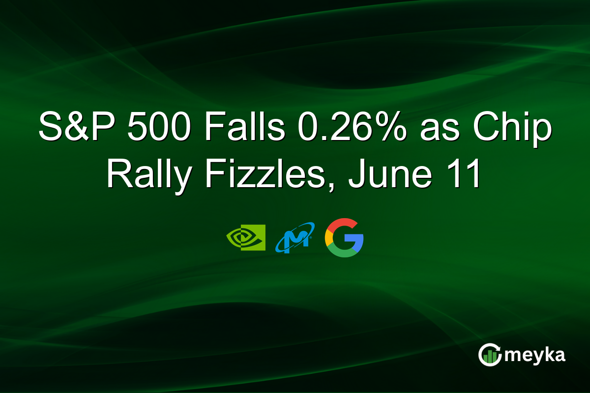 S&P 500 Falls 0.26% as Chip Rally Fizzles, June 11