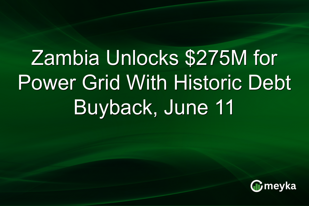 Zambia Unlocks $275M for Power Grid With Historic Debt Buyback, June 11