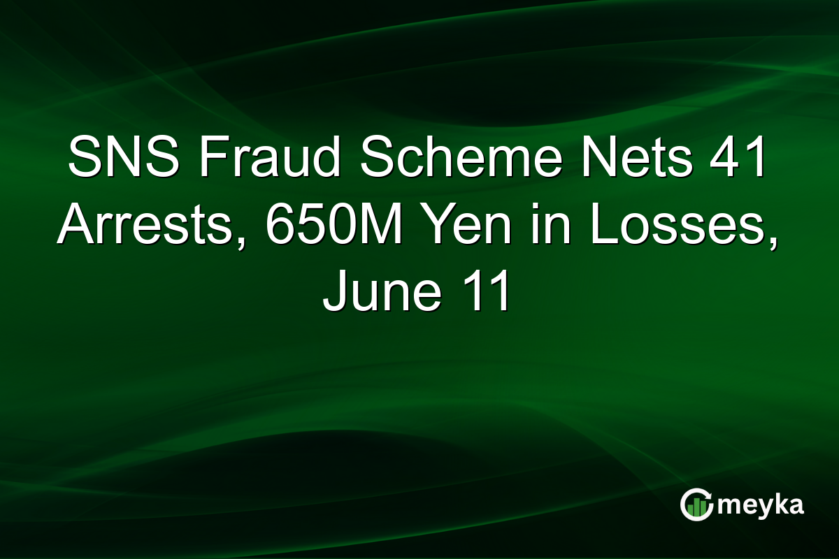 SNS Fraud Scheme Nets 41 Arrests, 650M Yen in Losses, June 11