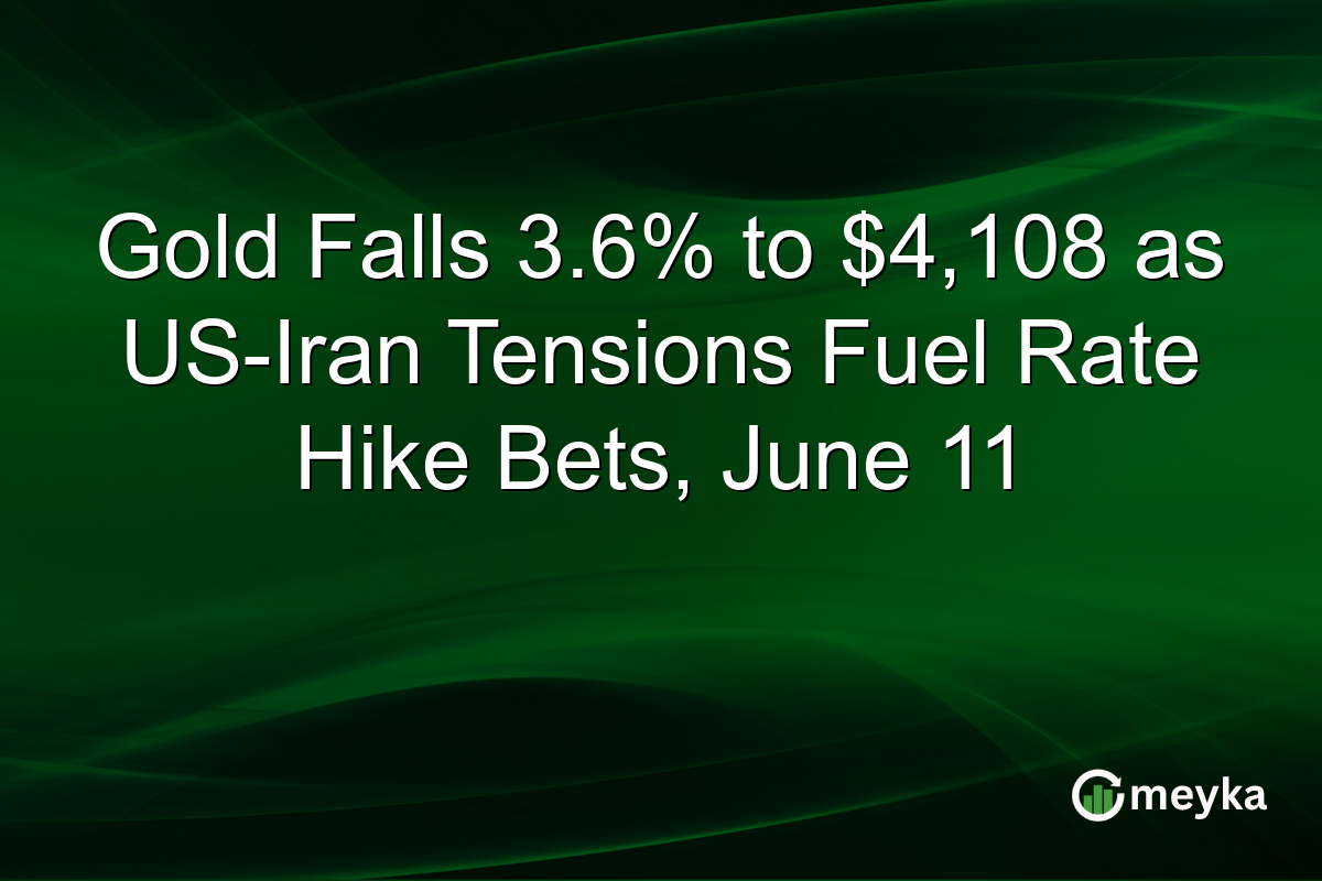 Gold Falls 3.6% to $4,108 as US-Iran Tensions Fuel Rate Hike Bets, June 11