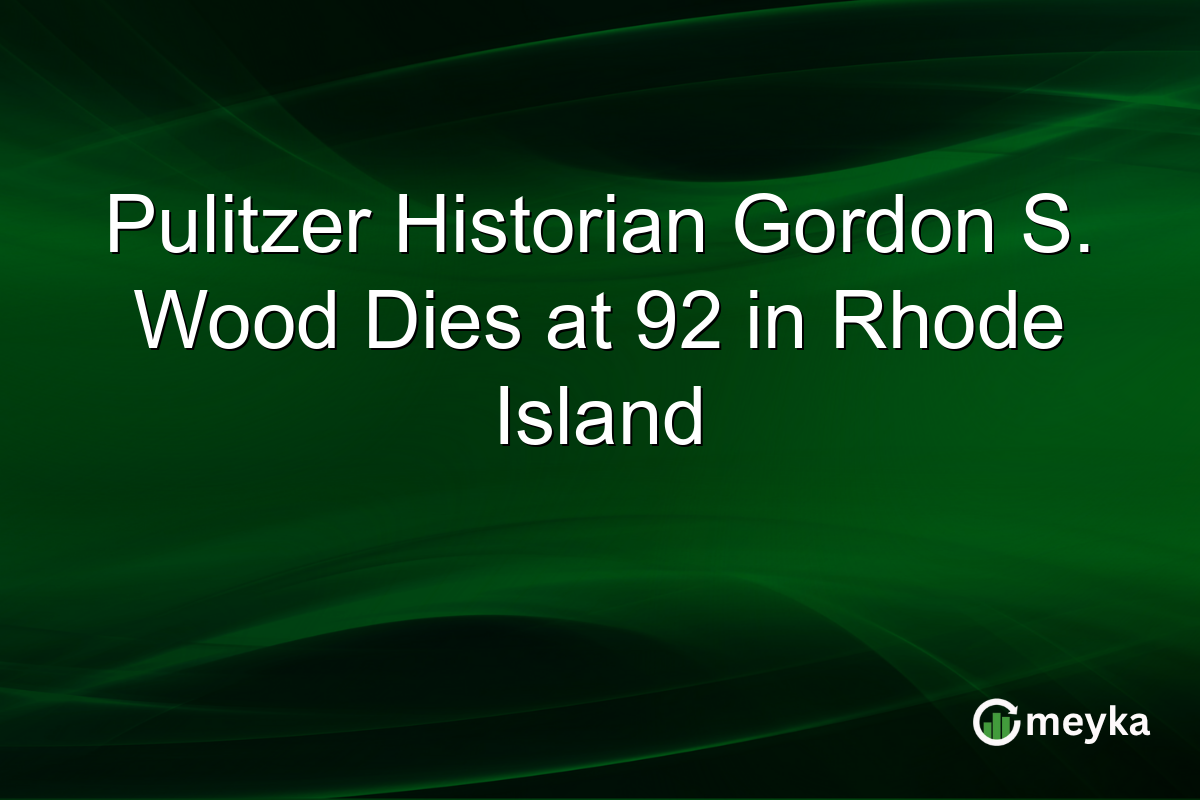 Pulitzer Historian Gordon S. Wood Dies at 92 in Rhode Island