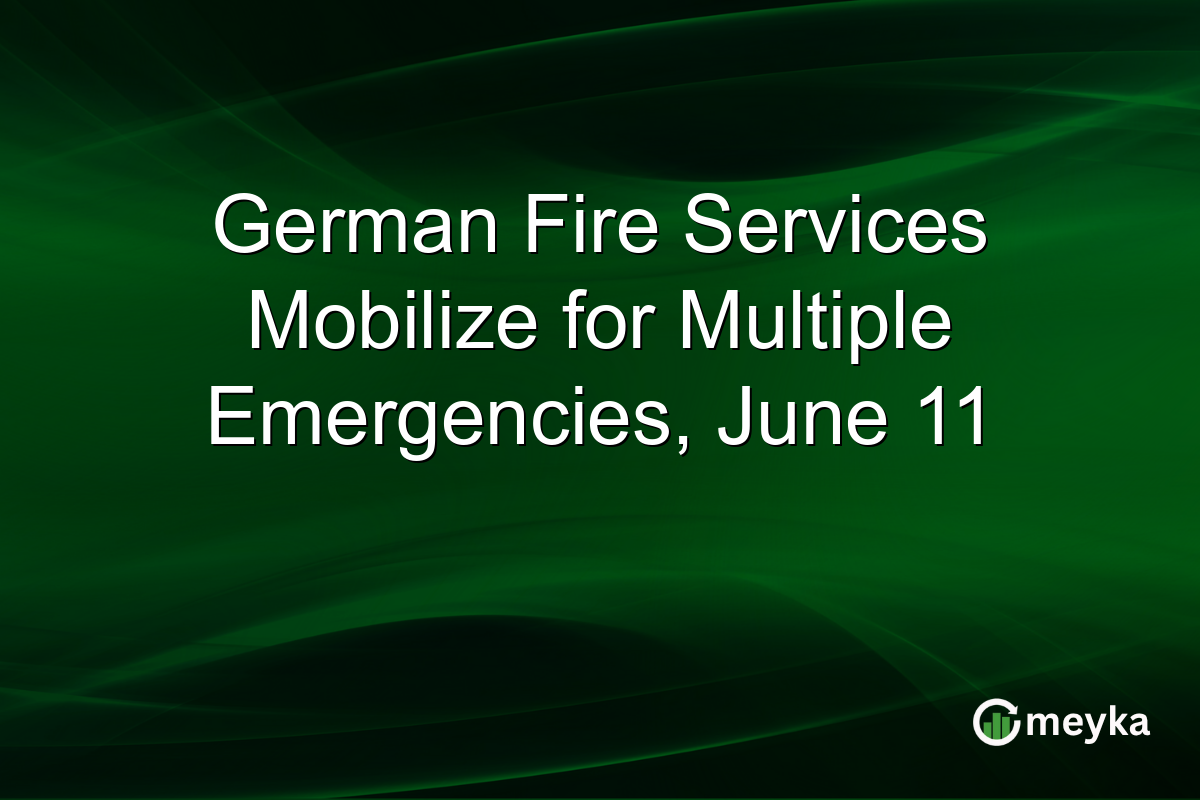 German Fire Services Mobilize for Multiple Emergencies, June 11