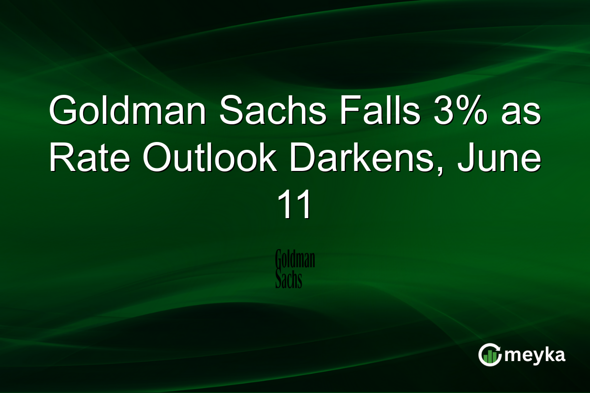 Goldman Sachs Falls 3% as Rate Outlook Darkens, June 11