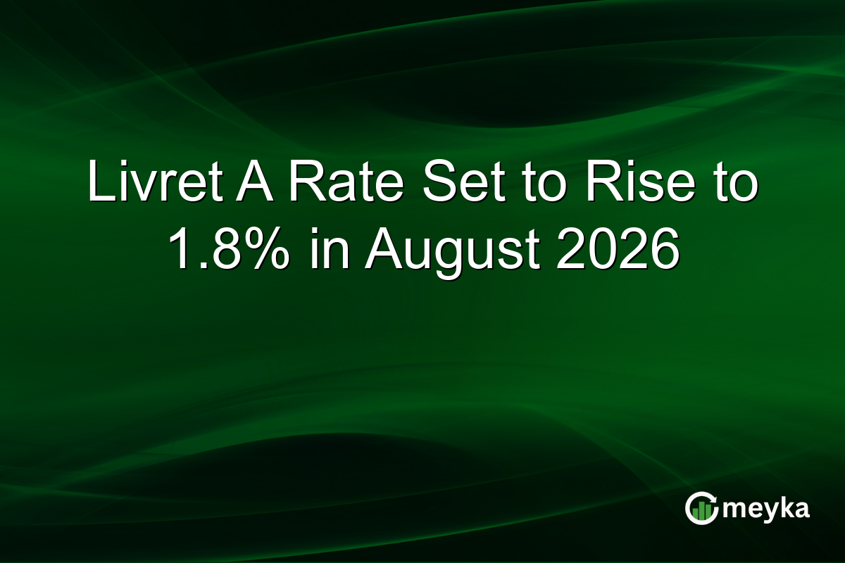 Livret A Rate Set to Rise to 1.8% in August 2026