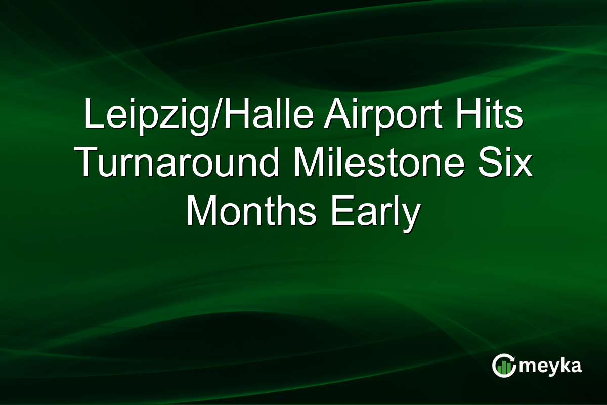 Leipzig/Halle Airport Hits Turnaround Milestone Six Months Early