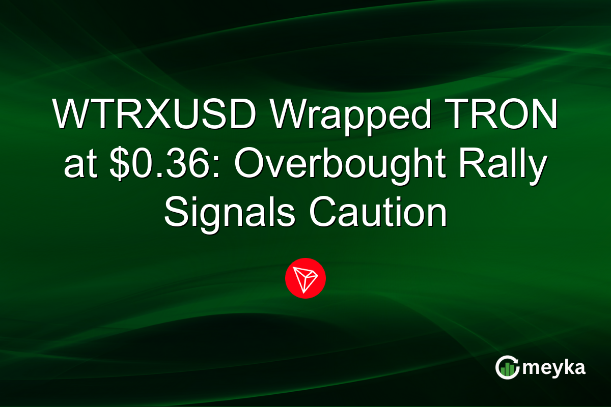 WTRXUSD Wrapped TRON at $0.36: Overbought Rally Signals Caution