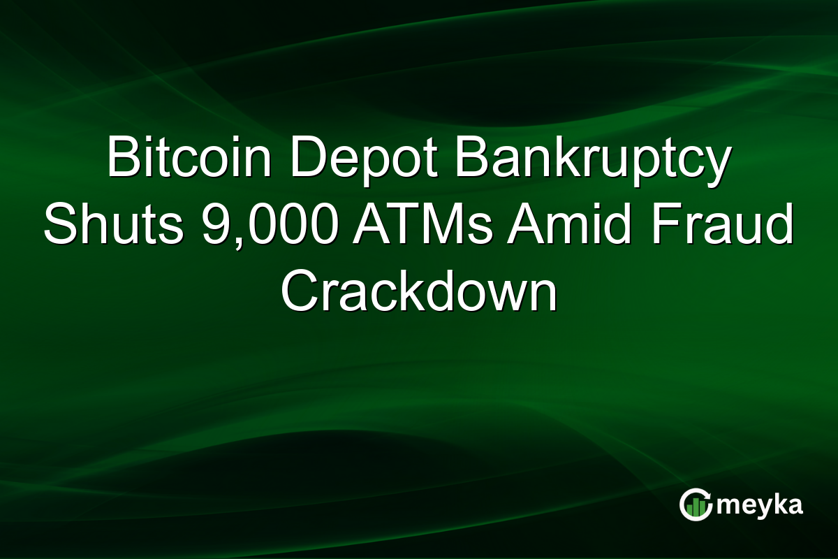 Bitcoin Depot Bankruptcy Shuts 9,000 ATMs Amid Fraud Crackdown