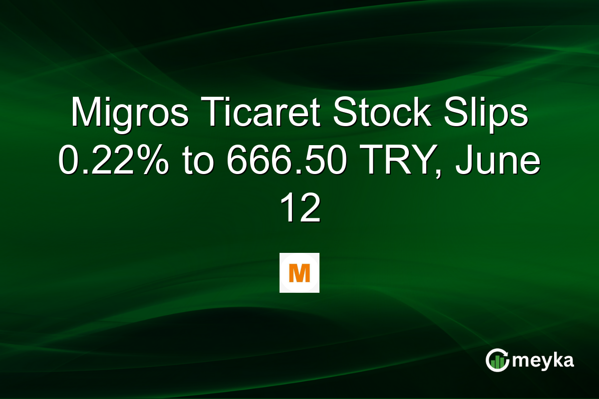 Migros Ticaret Stock Slips 0.22% to 666.50 TRY, June 12
