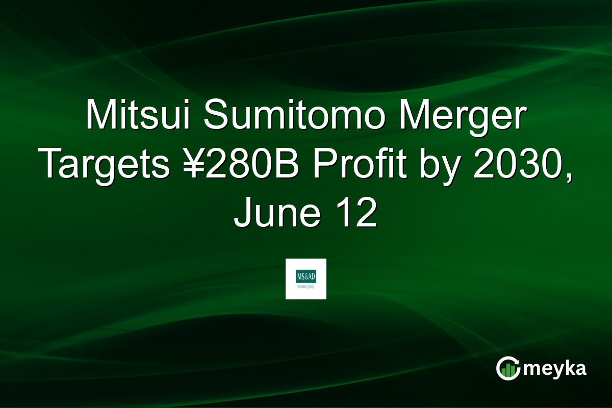 Mitsui Sumitomo Merger Targets ¥280B Profit by 2030, June 12