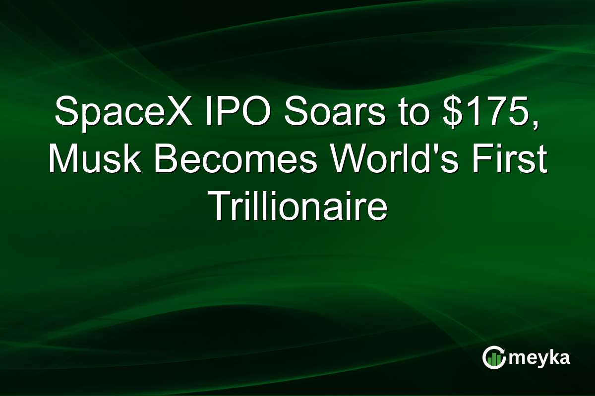 SpaceX IPO Soars to $175, Musk Becomes World’s First Trillionaire